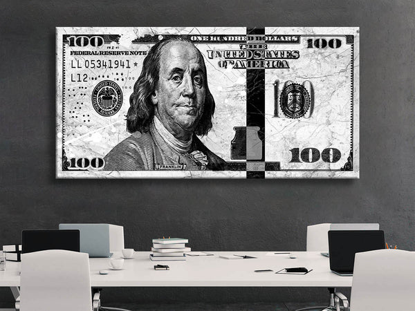 Marble Money Canvas Print - Motivational, Inspirational Canvas Wall Art ...